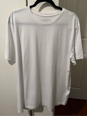 Banana Republic White Premium Pima Cotton Crewneck T-Shirt